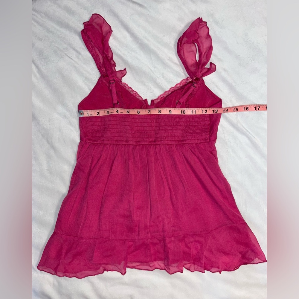 Hollister Pink Button Up Babydoll Top - Size S - Picture 4 of 6